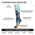 thumbnail image 3 of Lsque Colorful Underwater Shark Pattern Sport Compression Socks for Men & Women 15-20 mmHg Knee High Nurse Pregnant Running Medical and Travel Athletic, 3 of 6