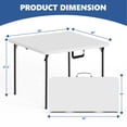 thumbnail image 2 of HaiCube 36-Inch Folding Table, Heavy Duty HDPE Portable Card Table, 300lb Capacity, No Assembly, Waterproof for Camping, Picnic, Party, White, 2 of 8