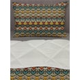 thumbnail image 3 of African Comforter & Sham Bedding Set, Complex Pattern of Triangles Half Circles and Zigzag Lines with Retro Grunge Look, 3 pcs Duvet Set Microfiber Filling Quilt, 5 Sizes, Multicolor, by Ambesonne, 3 of 4