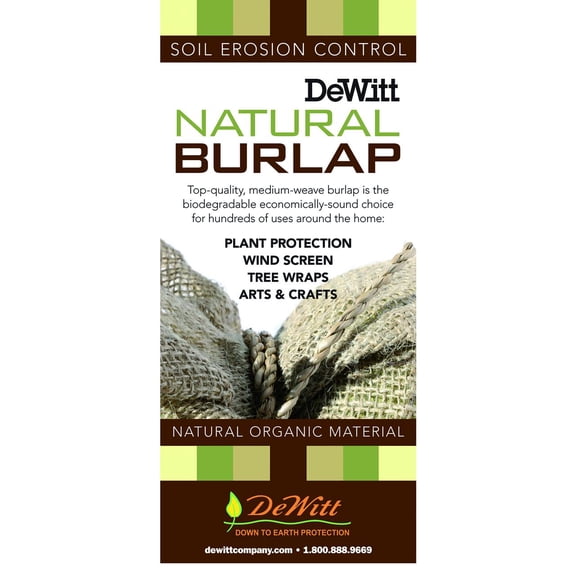 DeWitt Natural Burlap 3 ft. W X 48 ft. L Burlap Landscape Fabric