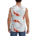thumbnail image 4 of Daiia Koi Fish Corals,Spring Summer Printed Men's Tank Tops,Casual Soft Sleeveless Gym Muscle Shirts Bodybuilding Tee-Small, 4 of 8