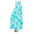 thumbnail image 4 of Made by Johnny Women's Tie Dye Fold Over Maxi Skirt XXXL AQUA, 4 of 6