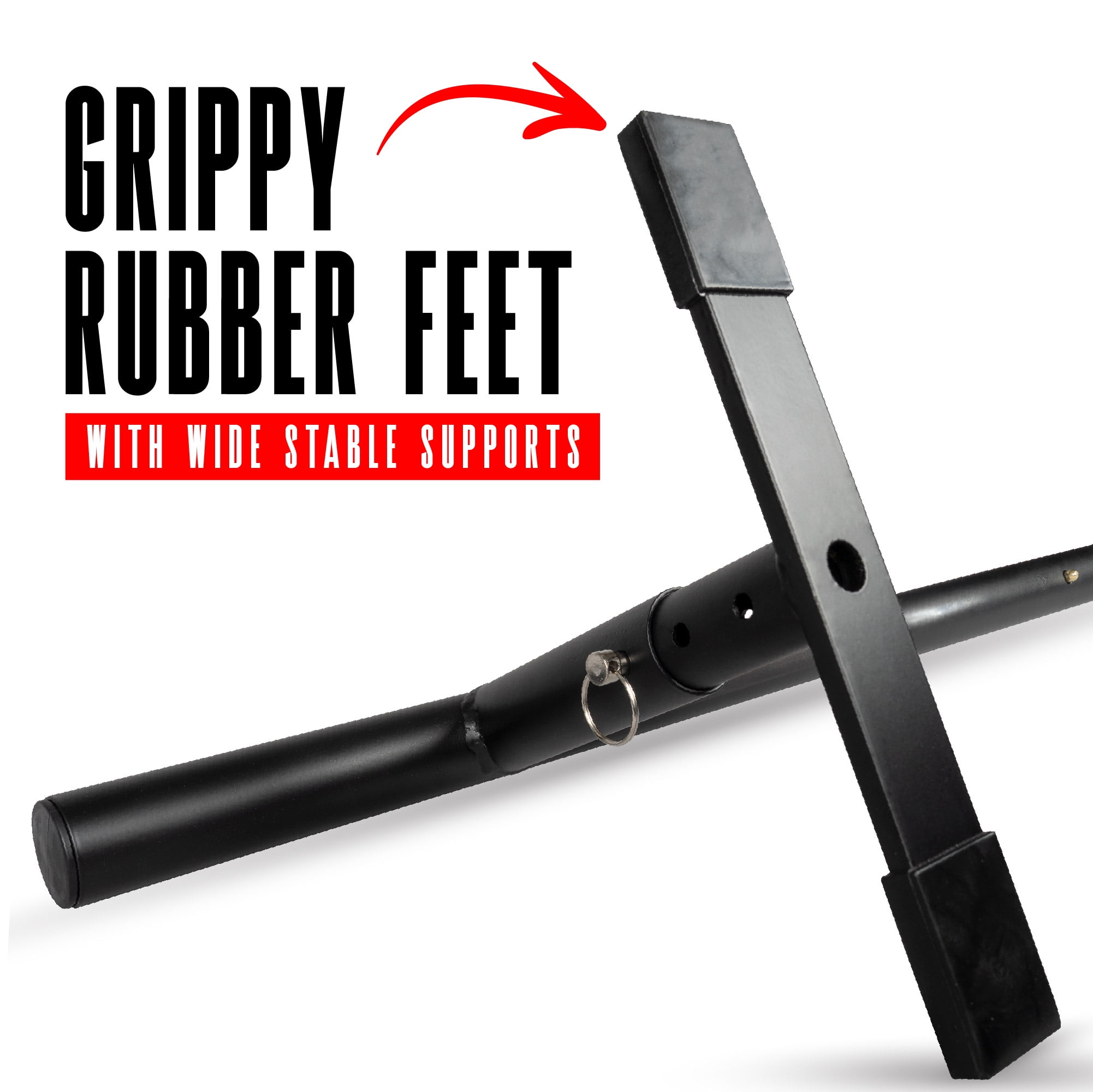 Grind Rail for Scooters, Skateboards, Inline Skates – 55" Round Rail with 3-Step Adjustable Height – Durable & Stable – Madd Gear