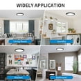 thumbnail image 4 of MW LIGHTING 2 Pack LED Flush Mount Ceiling Light, 7 Inch Round Black Flush Mount Light,14W 120V 5CCT 2700/3000/3500/4000/5000K, Dimmable Slim LED Ceiling Lights for Bedroom, Kitchen, Hallway, Laundry, 4 of 8