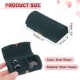 thumbnail image 2 of Caja de joyería de viaje pequeña Uxcell, organizador portátil de almacenamiento de joyas para anillos, collares y aretes, regalo para mujeres y niñas con caja de regalo, verde oscuro, 2 of 7