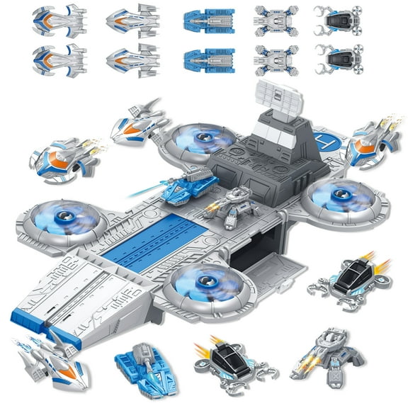 Frontoytall Jumbo Space Toys with Space Shuttle, Fighters, Tanks, Exploring Vehicle, Educational Learning Toys for Kids Ages 3-12