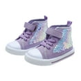 thumbnail image 2 of Fozruso Girls Sneakers Casual Cute Children's Fashion Spring And Fall High Top Trend Sequin Princess Shoes Girls Buckle Casual Board Shoes Sizes 7 Toddler(18-24 Months), 2 of 7