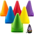 thumbnail image 1 of Conos de fútbol Faswin, paquete de 30 unidades, 18 cm, de colores, para entrenamiento deportivo, 1 of 7