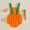 thumbnail image 5 of RMGVDSD Baby Girl Boy Easter Romper Sleeveless Backless Carrot Embroidery Button Bodysuit Jumpsuit Outfits Romper Onesies 12-18 Months, 5 of 7