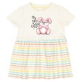 thumbnail image 3 of Inktastic My 1st Easter Cuddly Pink Bunny Girls Baby Dress, 3 of 5