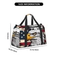 thumbnail image 3 of Fotbe American Bald Eagle Bolsa de Viaje con Estampado, Bolsa de Fin de Semana para Mujer con Compartimento para Zapatos, Bolsa de Gimnasio con Bolsillo Húmedo, 3 of 7