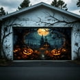 thumbnail image 2 of TIELUTT Halloween Garage Door Decorations Cover Banner Halloween Background for Photo Party Wall Star Flag Triangular Flag Boxes Flag Manga 5 Table Runners 72 Inches Long Indoor Banner Happy Birthday, 2 of 4