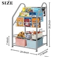 thumbnail image 2 of Aboxoo Children's Toy Organizers & Bookcase, Metal Grey, 8 lbs, 2 of 6