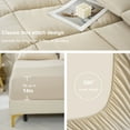 thumbnail image 4 of YEPCLUB 7-Piece Queen Size Comforter Set,Beige Reversible Bed in a Bag,All Season Solid Bedding Set with Sheets,Pillowcases & Shams, 4 of 5