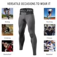 thumbnail image 6 of LANBAOSI 2 Pack Men Compression Pants 3x Running Leggings Sports Active Pants XL, 6 of 6