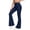 Style-1-Dark Blue, variant on QATAINLAV Flare Leggings for Women Casual High Waisted Workout Yoga Pants Solid Color Bootcut Flared Leggings Dark Blue XL