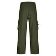 thumbnail image 5 of Zylanna Men's Cargo Pants, with Drawstring Elastic Waist Loose Multi Pockets Straight Leg Pants for Men Army Green, 5 of 8