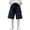 Black, variant on UACY Boys Cargo Shorts Baggy Casual Elastic Waist Knee Length Wide Leg Shorts Summer Trendy Outdoor Hiking Pants 