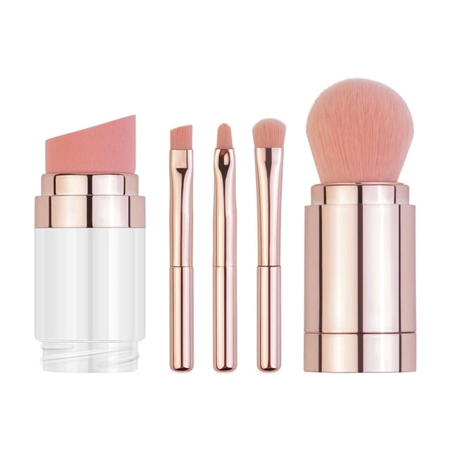 5 In 1 Makeup Brush Multifunctional Portable Makeup Brush Powder Puff Set Beauty Tools