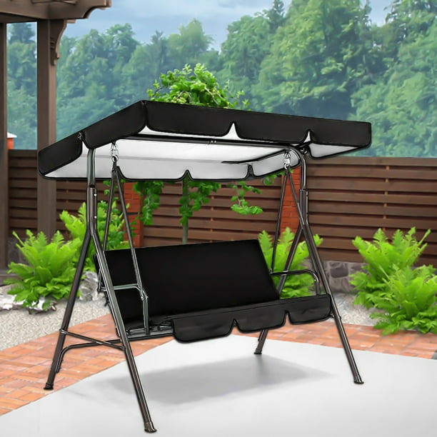 Snorda Swing Waterproof Oxford Cloth Canopy Garden Swing Seat Replacement Canopy Double Swing Replacement Canopy Outdoor Patio Hammock Swing Seat C