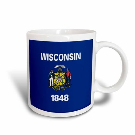 

3dRose State Flag of Wisconsin (PD-US) - Ceramic Mug 11-ounce