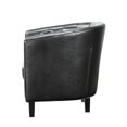 thumbnail image 2 of Fauteuil à Boutons LexMod Prospect en Vinyle Noir, 2 of 4