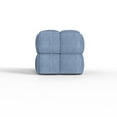thumbnail image 6 of Luxerna Blue 36-inch Padded Natural Linen Box Weave Comfort Bench, 6 of 6