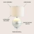 thumbnail image 2 of JONATHAN Y Zuri 23.5" Capiz Seashell Sphere LED Table Lamp, Pearl/White by, 2 of 5