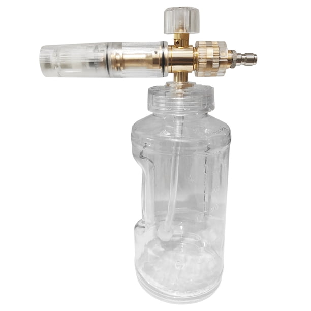 Botella De Chorro De Espuma Bote de espuma para lavadora de coches, botella de espuma transparente para lavado de coches, ángulo de pulverización ajustable Ehuebsd Accesorios para autos y motos