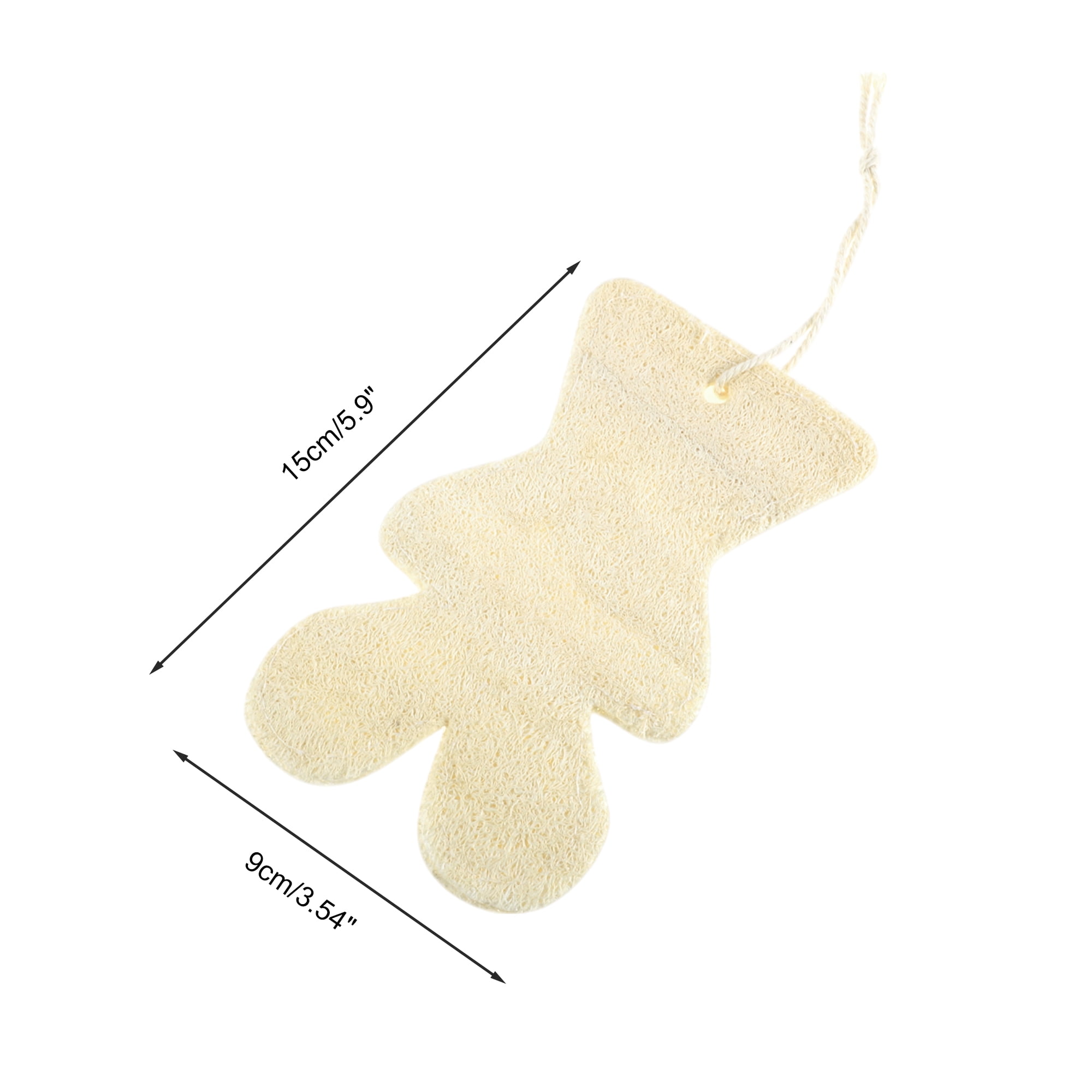 Unique Bargains Loofah Sponge 5.9"x3.54" Beige 1 Pc