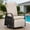 Khaki, variant on JP Outdoor Outdoor Patio Recliner Swivel Rocker Chair with Thickness Cushion,Adjustable Backrest and Footrest,for Garden,Backyard,Red