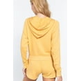 thumbnail image 3 of Simply Fashion Slub TERRY ZIP UP Hoodie Jacket,VANILLA,LARGE, 3 of 5