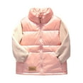thumbnail image 3 of Kids Thickened Cotton Sleeveless Vest, Warm Quilted Padded Inner Layer for Girls & Boys Ages 2-14, All Season Wear for School, Outdoor and Casual Layering Pink, 3 of 3