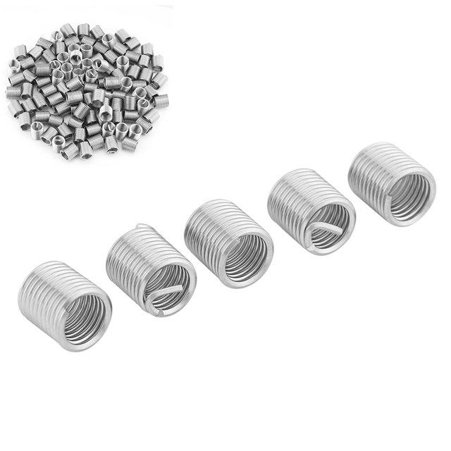 Inserto de reparación de roscas 100 piezas de acero inoxidable SS304 en espiral ANGGREK Otros