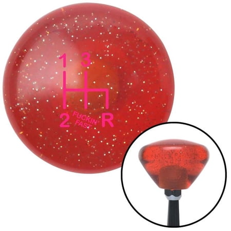 American Shifter Pink Shift Pattern Facking Fast Style 6n Orange Retro Sparkle Shift Knob with M16 x 1.5 Insert