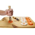 thumbnail image 3 of Troquel de acero inoxidable con mango de madera, herramientas para galletas para hornear galletas de frutas, ensalada de almuerzo para niños, paquete de 2 (corazón, estrella), 3 of 5