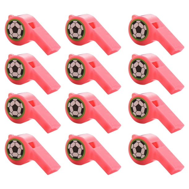 48 silbatos colgantes de plástico para animar al fútbol, para exteriores.