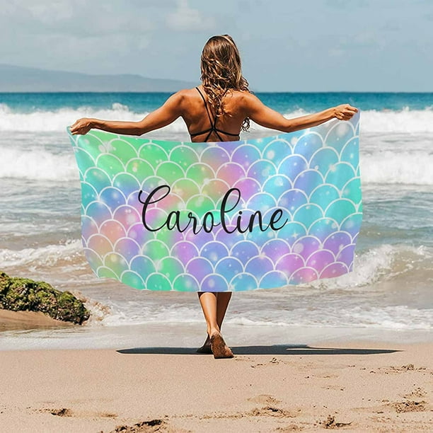 Monogrammed beach towels deals