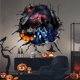 thumbnail image 4 of paquete de calcomanías de pared de Halloween 3D, calcomanías de pared extraíbles de mujer mendiga, calcomanías de pared de terror, calcomanías de pared, 4 of 4