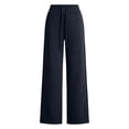 thumbnail image 5 of Zysthvn Women's Pants High Waisted Wide Leg Summer Casual Sweatpants Trousers for Women Pants Solid Drawstring Loose Lightweight Pants, 5 of 5