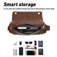 thumbnail image 2 of Men's Adjustable Strap Business Casual PU Leather Bag - 3-in-1 Briefcase Handbag Crossbody Messenger, Large Capacity Multi-Pocket for Umbrella Wallet Work Travel, 2 of 11