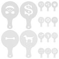 thumbnail image 3 of LOLIPPYY 16-Piece Reusable Plastic Latte Art Stencils Set for Coffee Decorating and Tools, 3 of 7