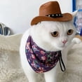 thumbnail image 6 of Dog Cat Outdoor Photo Prop Cowboy Hats Summer Dogs Cats Headwear Dogs Cat Caps Dog Costume Top Hat Pet Dog Hat PINK STAR, 6 of 8