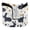 Black White Rabbits and Stars, variant on Haosy Pink and Purple Hearts Golf Mallet Putter Cover Strong Magnetic Leather Golf Club Headcover Closure