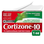 Cortizone-10 Maximum Strength 1% Hydrocortisone Ultra Moisturizing Anti-Itch Cream 1oz