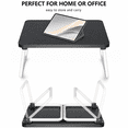 thumbnail image 5 of Artmeer Foldable Lap Desk for Bed and Couch, Portable Breakfast Serving Tray with Folding Legs, Bamboo Laptop Table, Bed Desk and TV Tray for Eating, Reading, Writing, Black, 5 of 7