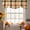Brown, Green, Cream, variant on Warm Brown Checked Tie Up Valance Curtains for Windows, Kitchen Curtains Window Treatments, Fall Farmhouse Buffalo Plaid Short Window Shades Valances for Bedroom Bathroom Cafe 54"x18"