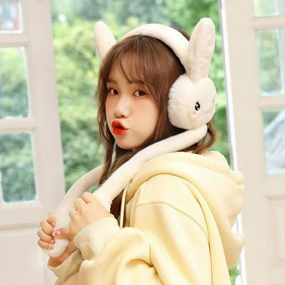Winter Ear Muffs Warm Airbag Rabbit Ears Moving Ear Muffs Plush Ear Muffs