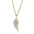 thumbnail image 5 of AVORA 10K Yellow Gold Simulated Diamond CZ Angel Wing Pendant Necklace with 18" Chain, 5 of 5