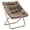 Beige, variant on Magshion Folding Lounge Chair Comfy Faux Fur Saucer Chair, Square Cozy Moon Chair Seating with Metal Frame for Home Living Room Bedroom, Brown
